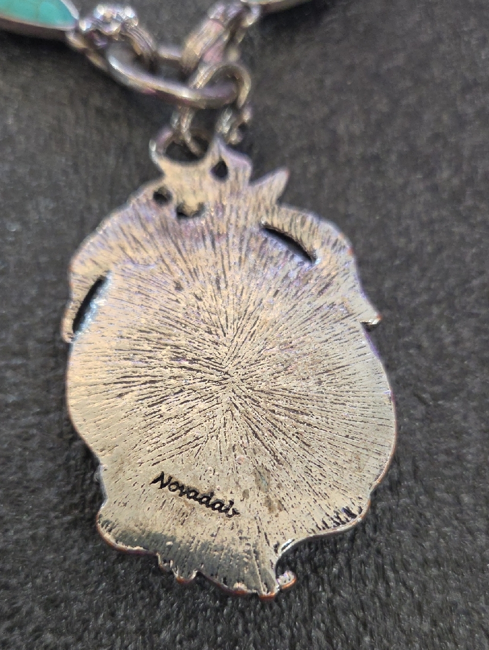 Novadab Turquise Silver Southwest Necklace - Picture 4 of 4